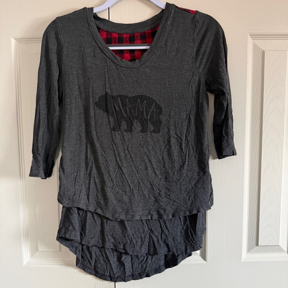 Latched Mama Bear Nursing 3/4 Long Sleeve Tee size XS